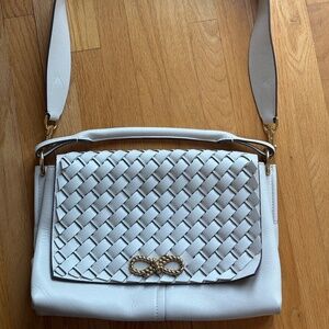 Gorgeous Anya Hindmarch ivory off white handbag used 1x! $1425 Retail. Mint!